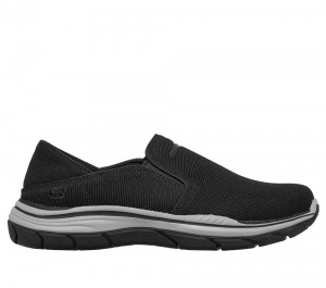 Men Skechers Relaxed Fit: Expected 2.0 - Demar Slip On Shoes Black USA | 4632-DRNLX