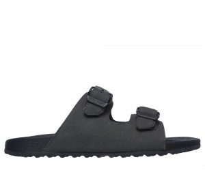 Men Skechers Relaxed Fit: Pelem - Rolento Sandals Black USA | 9301-EKMSZ