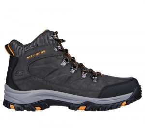 Men Skechers Relaxed Fit: Relment - Daggett Boots Charcoal USA | 5107-MWVYO