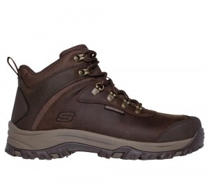 Men Skechers Relaxed Fit: Relment - Lennox Lace Up Cocoa Brown USA | 2638-CGTKA