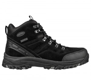 Men Skechers Relaxed Fit: Relment - Pelmo Boots Black USA | 3142-TEQNF