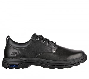 Men Skechers Relaxed Fit: Segment 2.0 - Seggler Lace Up Black USA | 5983-UAQYS