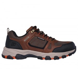 Men Skechers Relaxed Fit: Selmen - Forel Lace Up Brown / Black USA | 6901-TWGOY