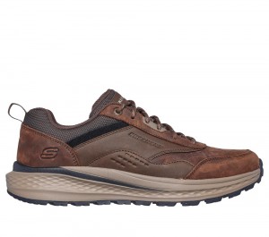 Men Skechers Relaxed Fit: Slade - Peralto Lace Up Cocoa Brown USA | 3914-VKYUN