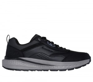 Men Skechers Relaxed Fit: Slade - Peralto Lace Up Black USA | 0385-OGBXE