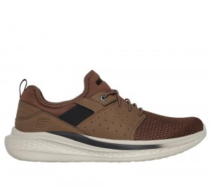 Men Skechers Relaxed Fit: Slade - Raymar Slip On Shoes Brown USA | 7309-XICGP