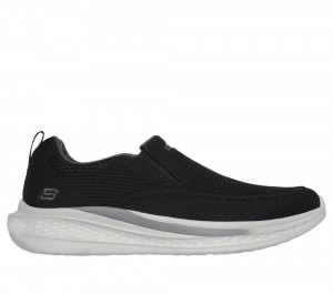 Men Skechers Relaxed Fit: Slade - Royce Slip On Shoes Black USA | 9504-RSFEA
