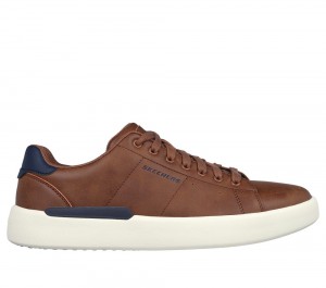 Men Skechers Relaxed Fit: Verloma - Bening Lace Up Brown USA | 1083-ZQDMB
