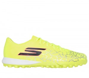 Men Skechers SKX_1.5 Academy TF Lace Up Yellow / Black USA | 6150-EQMCR
