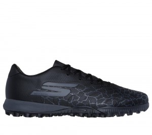 Men Skechers SKX_1.5 Academy TF Sneakers Black / Silver USA | 4015-BKFJG