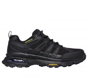 Men Skechers Skech-Air Envoy Lace Up Black USA | 1087-ZFMPS