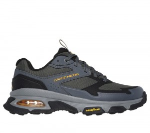 Men Skechers Skech-Air Envoy - Sleek Envoy Lace Up Green / Black USA | 6402-EXAQH