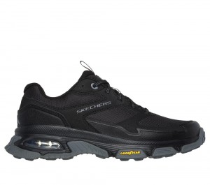 Men Skechers Skech-Air Envoy - Sleek Envoy Lace Up Black USA | 0973-RNJFS