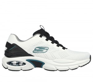 Men Skechers Skech-Air Ventura Slip On Shoes White / Black USA | 3201-CUFDS