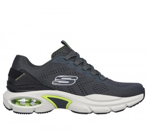 Men Skechers Skech-Air Ventura Slip On Shoes Charcoal / Lime USA | 6092-PNOTA
