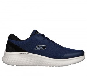 Men Skechers Skech-Lite Pro - Clear Rush Lace Up Navy / Black USA | 6419-VXETI