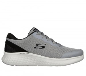 Men Skechers Skech-Lite Pro - Clear Rush Lace Up Grey / Black USA | 5489-QUBXF