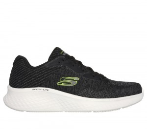 Men Skechers Skech-Lite Pro - Faregrove Lace Up Black / Lime USA | 7810-XFJQB