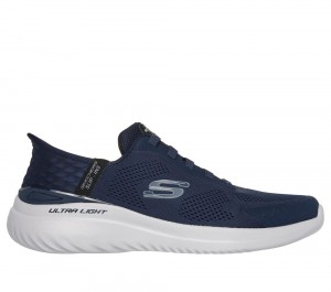 Men Skechers Slip-ins: Bounder 2.0 - Emerged Slip On Shoes Navy USA | 1654-BNPKX