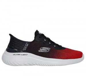 Men Skechers Slip-ins: Bounder 2.0 - Tellem Sneakers Black / Red USA | 1678-VABDX
