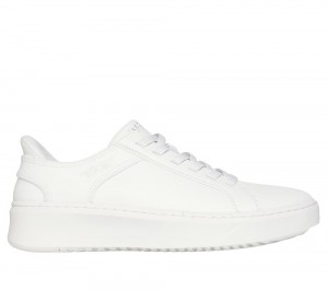 Men Skechers Slip-ins: Court Break - Double Vented Slip On Shoes White USA | 3816-HBNDZ