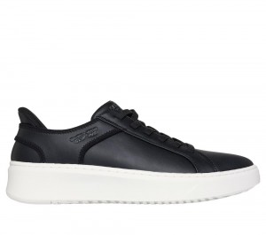 Men Skechers Slip-ins: Court Break - Double Vented Slip On Shoes Black USA | 1478-WIJXP