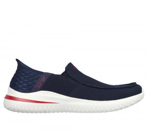 Men Skechers Slip-ins: Delson 3.0 - Cabrino Slip On Shoes Navy USA | 5986-BOYLU