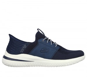 Men Skechers Slip-ins: Delson 3.0 - Lavell Hands Free Slip Ins Navy USA | 2601-QOJUW