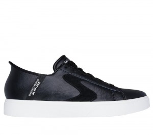 Men Skechers Slip-ins: Eden LX - Strando Slip On Shoes Black / White USA | 3042-XFCKW