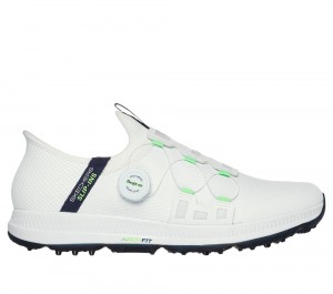 Men Skechers Slip-ins: GO GOLF Elite 5 - Slip 'In Hands Free Slip Ins White / Navy USA | 6082-VQJCU