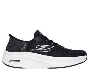 Men Skechers Slip-ins: GO RUN Elevate 2.0 Hands Free Slip Ins Black / White USA | 4107-JOGWZ