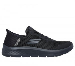 Men Skechers Slip-ins: GO WALK Flex - Hands Up Sneakers Black USA | 4912-EZPRY