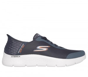 Men Skechers Slip-ins: GO WALK Flex - Hands Up Hands Free Slip Ins Grey USA | 0784-HIUND