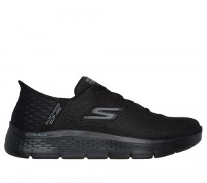 Men Skechers Slip-ins: GO WALK Flex - New World Hands Free Slip Ins Black USA | 8602-XBYEZ