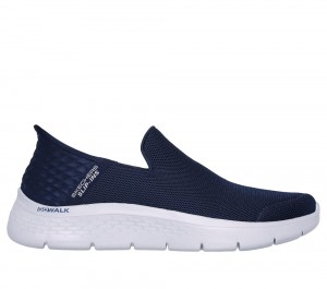 Men Skechers Slip-ins: GO WALK Flex - No Hands Slip On Shoes Navy USA | 4670-GWZMX