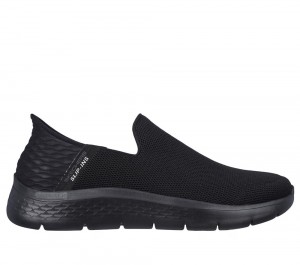 Men Skechers Slip-ins: GO WALK Flex - No Hands Hands Free Slip Ins Black USA | 3849-SMEBN