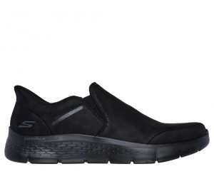 Men Skechers Slip-ins: GO WALK Flex - Ray Slip On Shoes Black USA | 4289-DZYEA
