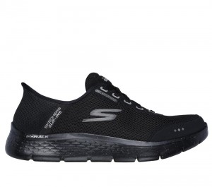 Men Skechers Slip-ins: GO WALK Flex - Waterproof Hands Free Slip Ins Black USA | 6213-ELOYZ