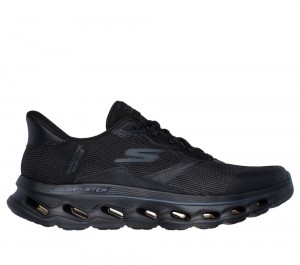 Men Skechers Slip-ins: GO WALK Glide-Step 2.0 - Zac Hands Free Slip Ins Black USA | 2489-RHLYQ