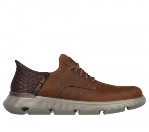 Men Skechers Slip-ins: Garza - Gervin Slip On Shoes Brown USA | 0916-HDJUI