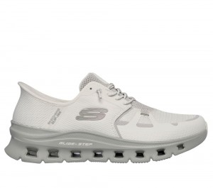 Men Skechers Slip-ins: Glide-Step Pro Slip On Shoes Natural White USA | 4158-IPFMH