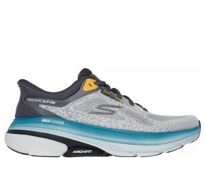 Men Skechers Slip-ins: Max Cushioning Arch Fit 2.0 - Cool Core Slip On Shoes Grey / Charcoal USA | 9372-SBNPR