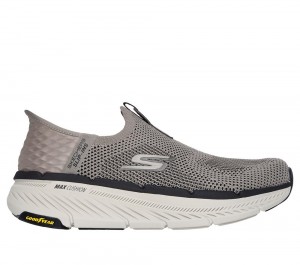 Men Skechers Slip-ins: Max Cushioning Premier 2.0 Sneakers Taupe Brown USA | 6307-GIYSJ