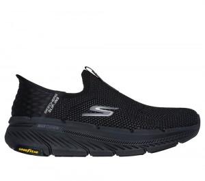Men Skechers Slip-ins: Max Cushioning Premier 2.0 Hands Free Slip Ins Black USA | 3107-BZODG