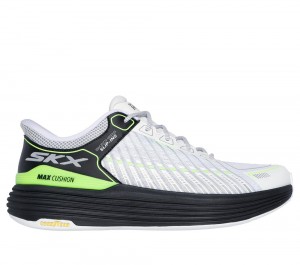 Men Skechers Slip-ins: Max Cushioning Suspension Hands Free Slip Ins White / Black USA | 9806-ZOFCT