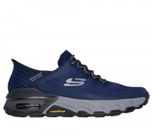 Men Skechers Slip-ins: Max Protect - Assembly Hands Free Slip Ins Navy USA | 2703-LFNKB