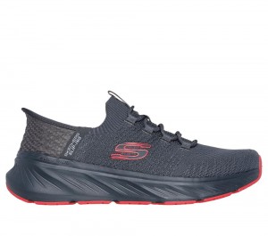 Men Skechers Slip-ins RF: Edgeride - Raygo Slip On Shoes Charcoal / Red USA | 1863-OJWKR