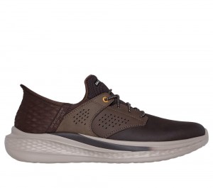 Men Skechers Slip-ins RF: Slade - Macklin Hands Free Slip Ins Chocolate Brown USA | 7940-NLHXJ