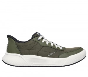 Men Skechers Slip-ins Relaxed Fit: Cyrus - Raiden Hands Free Slip Ins Olive USA | 3294-EAJOH