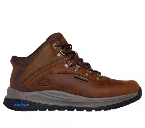 Men Skechers Slip-ins Relaxed Fit: Meroe - Pikeman Lace Up Brown USA | 4962-URCWX